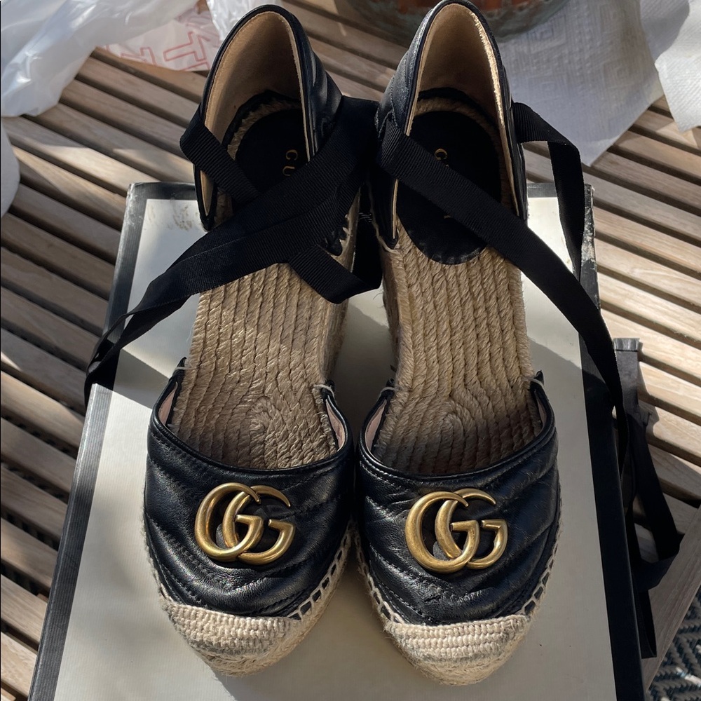 Gucci Napa espadrille wedges